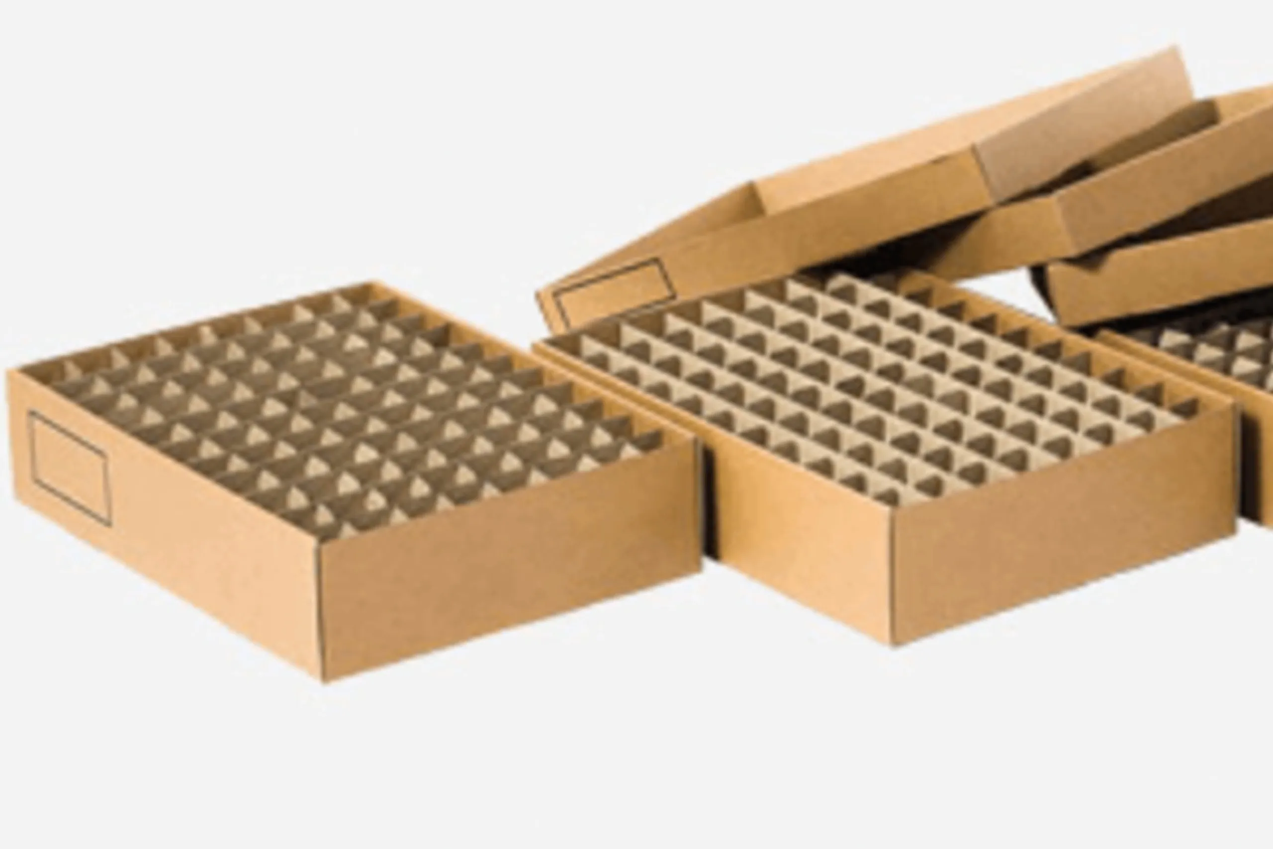 HeWaPack Verpackung und Transportsicherung Produktbeispiel Gefache auf Papier
